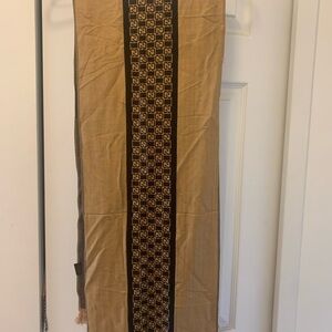 Gucci Beige and Brown Woven Pashmina Scarf